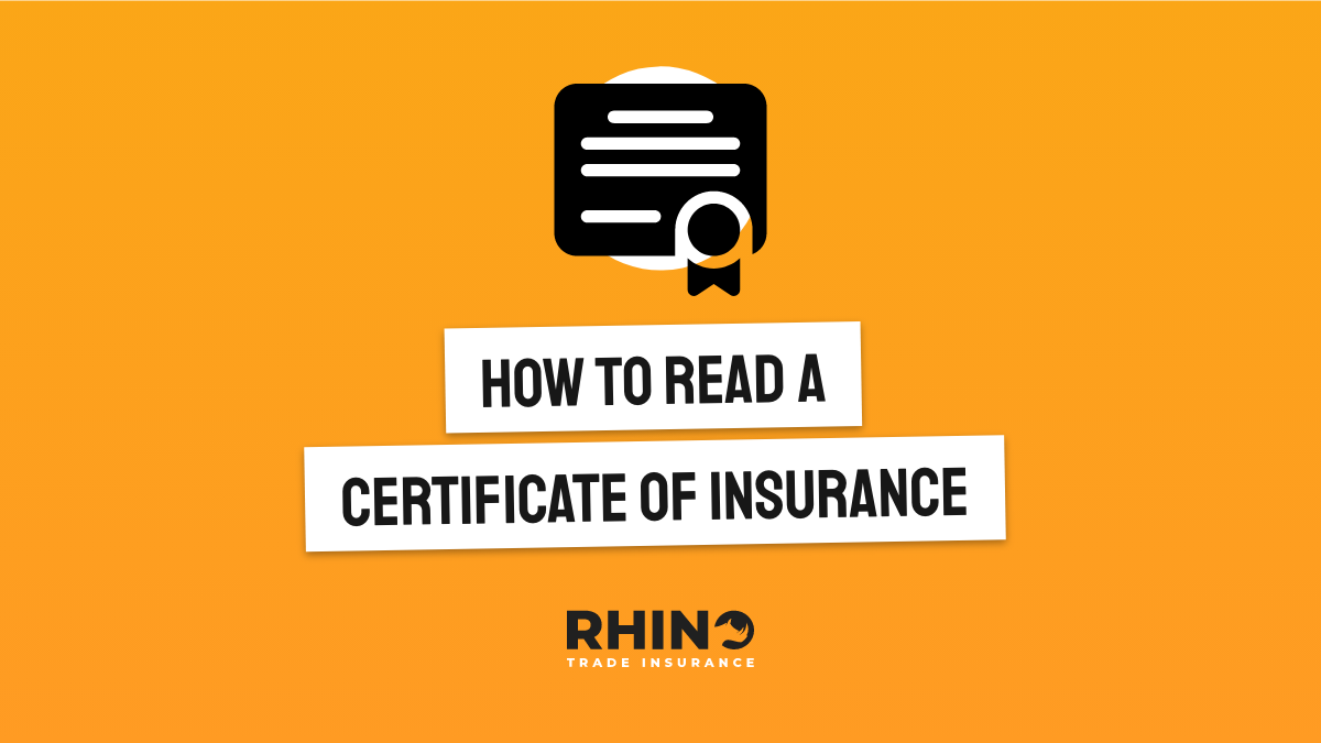 How To Read a Certificate of Insurance