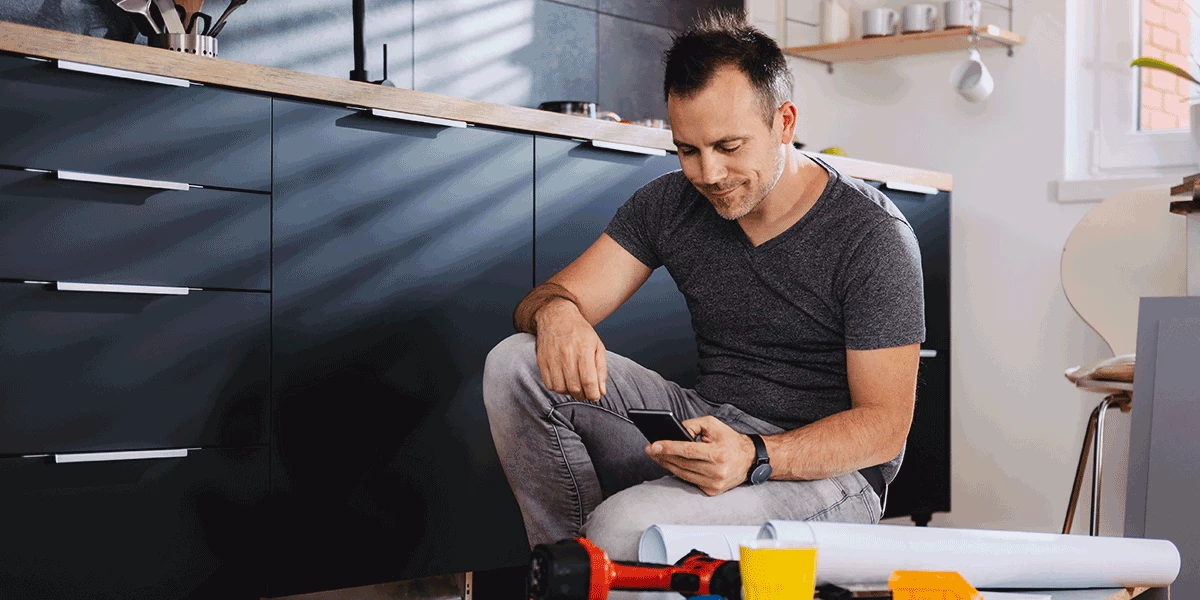 worker on phone